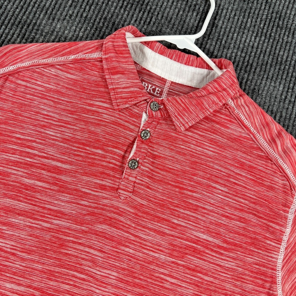BKE Polo Shirt Mens Large Red Short Sleeve Casual Comfort Outdoor Golf